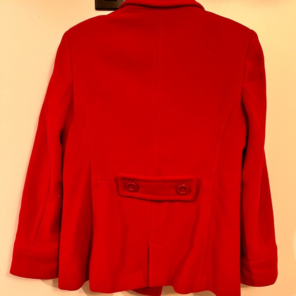 Virany Red Wool Coat - Picture 3 of 5